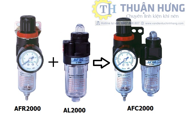 Cấu tạo của bộ lọc khí nén AIRTAC AFC2000