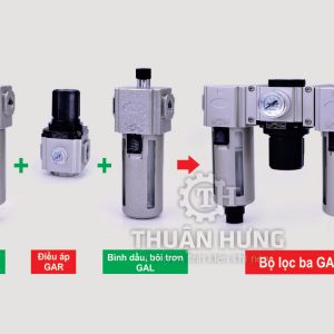 Cấu tạo bộ lọc ba khí nén Airtac GAFC200 - GFAC300 - GAFC400