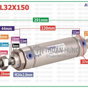 Thông số kích thước xi lanh khí nén AIRTAC MBL32x150