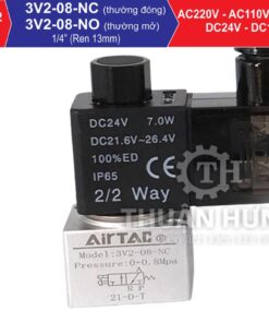 Mặt trước của Van điện từ khí nén Airtac 3V2-08