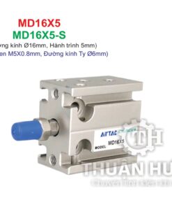 Ben hơi khí nén Airtac MD16X5 và MD16X5S