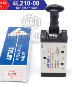 Mặt trước của van kéo khí nén 5/2 Airtac 4L210-08
