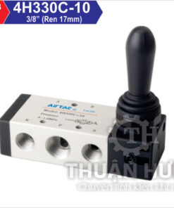 Mặt trước van gạt tay khí nén 5/3 Airtac 4H330C-10