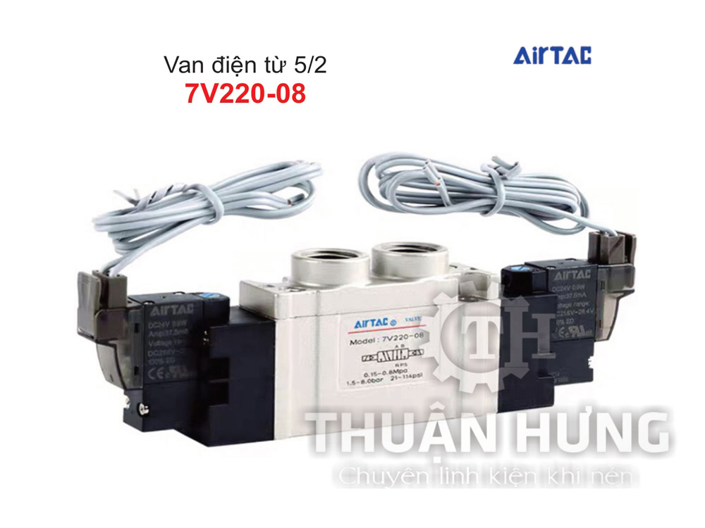 Van điện từ khí nén Airtac 7V220-08