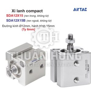 Xi lanh compact Airtac SDA12X15 và SDA12X15B