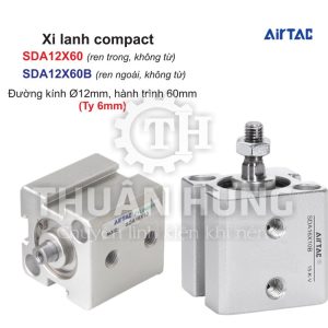 Xi lanh compact Airtac SDA12X60 và SDA12X60B