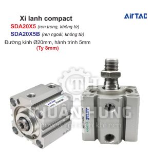 Xi lanh compact Airtac SDA20X5 và SDA20X5B