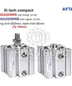 Xi lanh compact Airtac SDA25X80S và SDA25X80SB