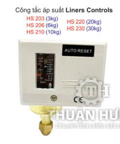 Mặt trước công tắc áp suất Liners Control HS-203, HS-206, HS-210, HS-220, HS-230
