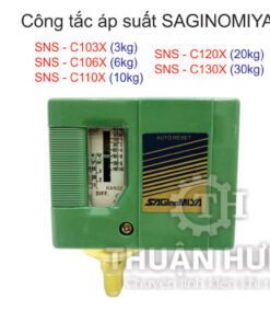 Mặt trước công tắc áp suất Saginomiya SNS-C103X, SNS-C106X, SNS-C110X, SNS-C120X, SNS-C130X