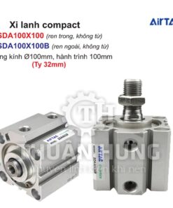 Xi lanh compact Airtac SDA100X100 và SDA100X100B