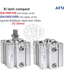 Xi lanh compact Airtac SDA100X15S và SDA100X15SB