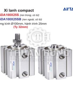 Xi lanh compact Airtac SDA100X25S và SDA100X25SB