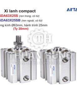 Xi lanh compact Airtac SDA63X25S và SDA63X25SB