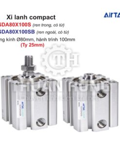 Xi lanh compact Airtac SDA80X100S và SDA80X100SB