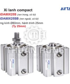 Xi lanh compact Airtac SDA80X25S và SDA80X25SB
