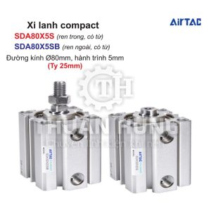 Xi lanh compact Airtac SDA80X5S và SDA80X5SB