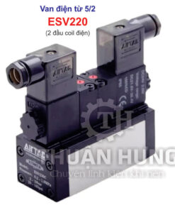 Mặt trước van điện từ khí nén 5/2 Airtac ESV220