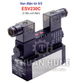 Mặt trước van điện từ khí nén 5/3 Airtac ESV230C
