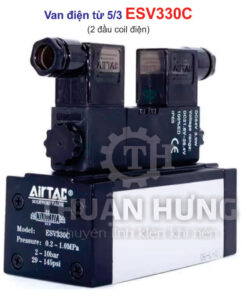 Mặt trước van điện từ khí nén 5/3 Airtac ESV330C
