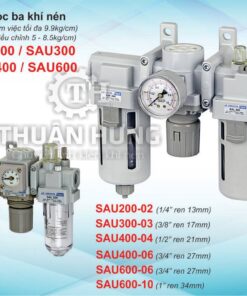 Bộ lọc ba khí nén SKP SAU400-04, ren 21