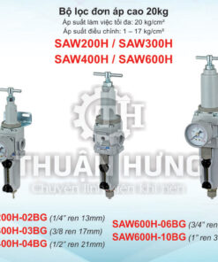 Bộ lọc khí nén áp cao SKP SAW600H-10BG áp suất 20kg.