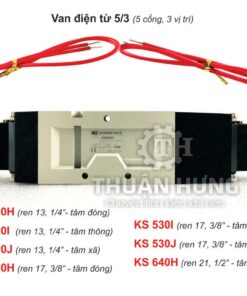 Mặt trước của van điện từ khí nén KCC KS530H, ren 17, tâm đóng