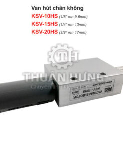 Mặt trước van hút chân không KCC KSV-20HS, ren 17mm