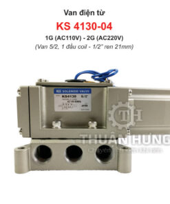 Van điện từ khí nén 5/2 KCC KS4130-04, ren 21