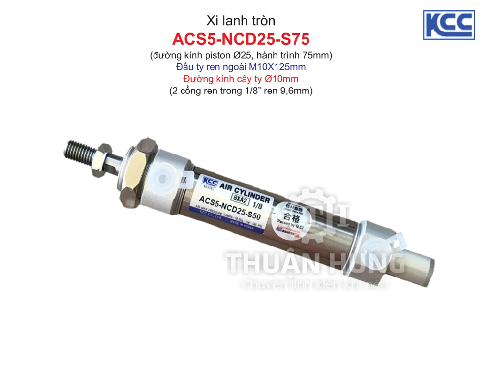 Xi lanh khí nén KCC ACS5-NCD25-S75