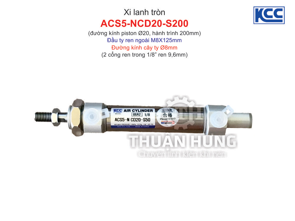 Xi lanh khí nén KCC ACS5-NCD20-S200