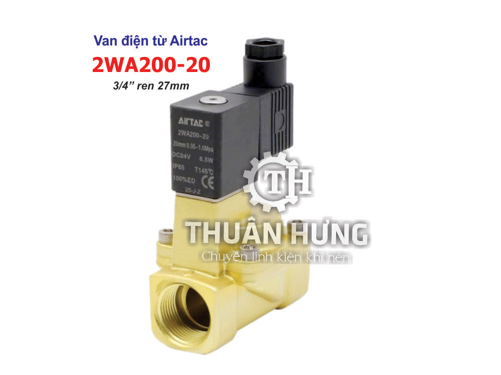 Cổng bên trái của van điện từ Airtac 2WA200-20