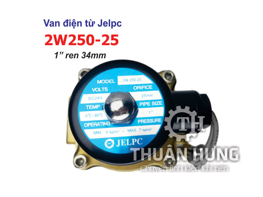 Mặt trước của van điện từ Jelpc 2W250-25