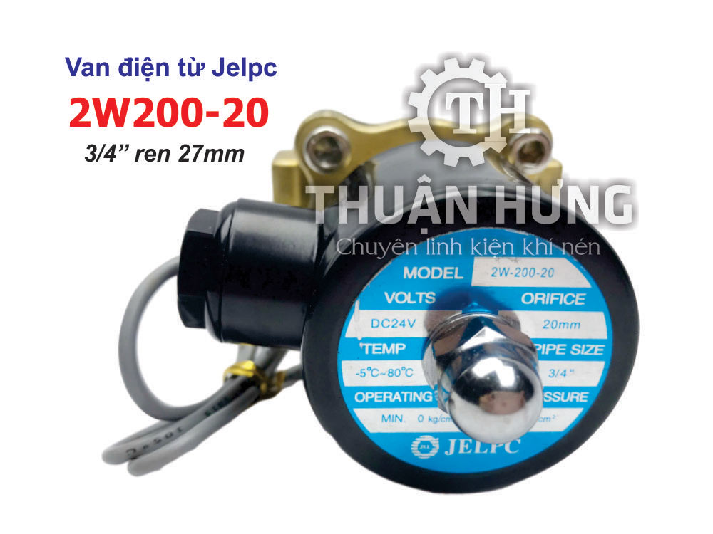 van-dien-tu-jelpc-2w200-20 Mặt trước của van điện từ Jelpc 2W200-20