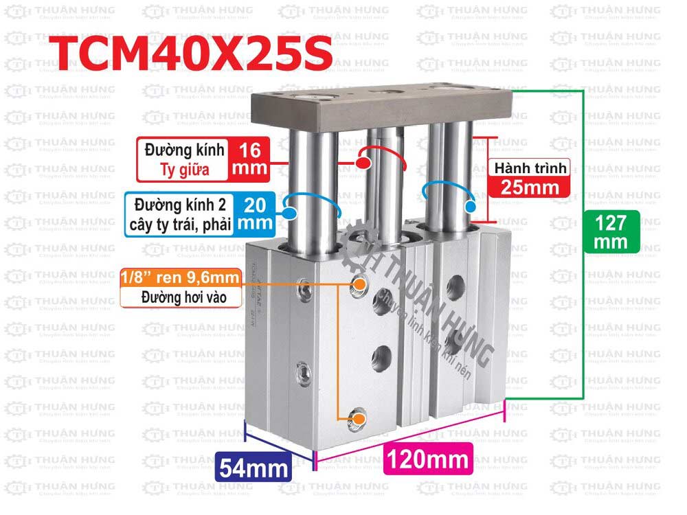 kich-thuoc-xy-lanh-khi-nen-airtac-tcm40x25s Kích thước ben hơi Airtac TCM40x25S