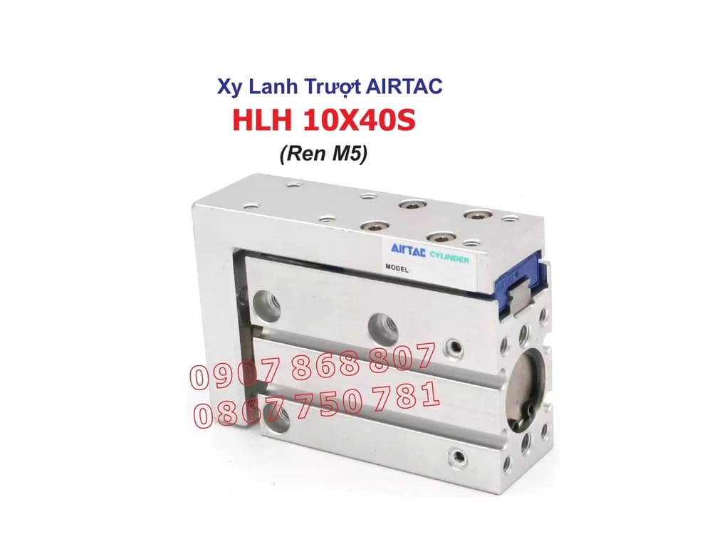Mặt trước của xy lanh trượt HLH10X40S AIRTAC